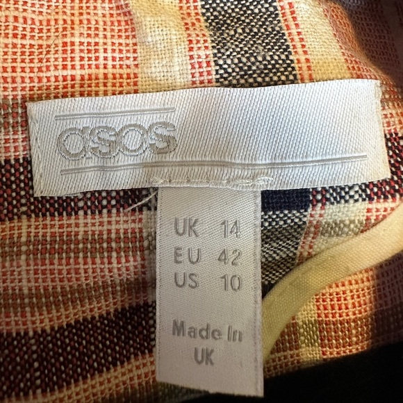 ASOS Check Puff Sleeve Top | US Size 10 - Picture 8 of 8